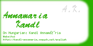 annamaria kandl business card